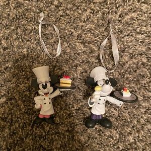 Chef Mickey and Minnie ornaments